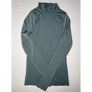 NWOT Free People Intimately Top Women Long Sleeves Green Mock Neck Size XS/S